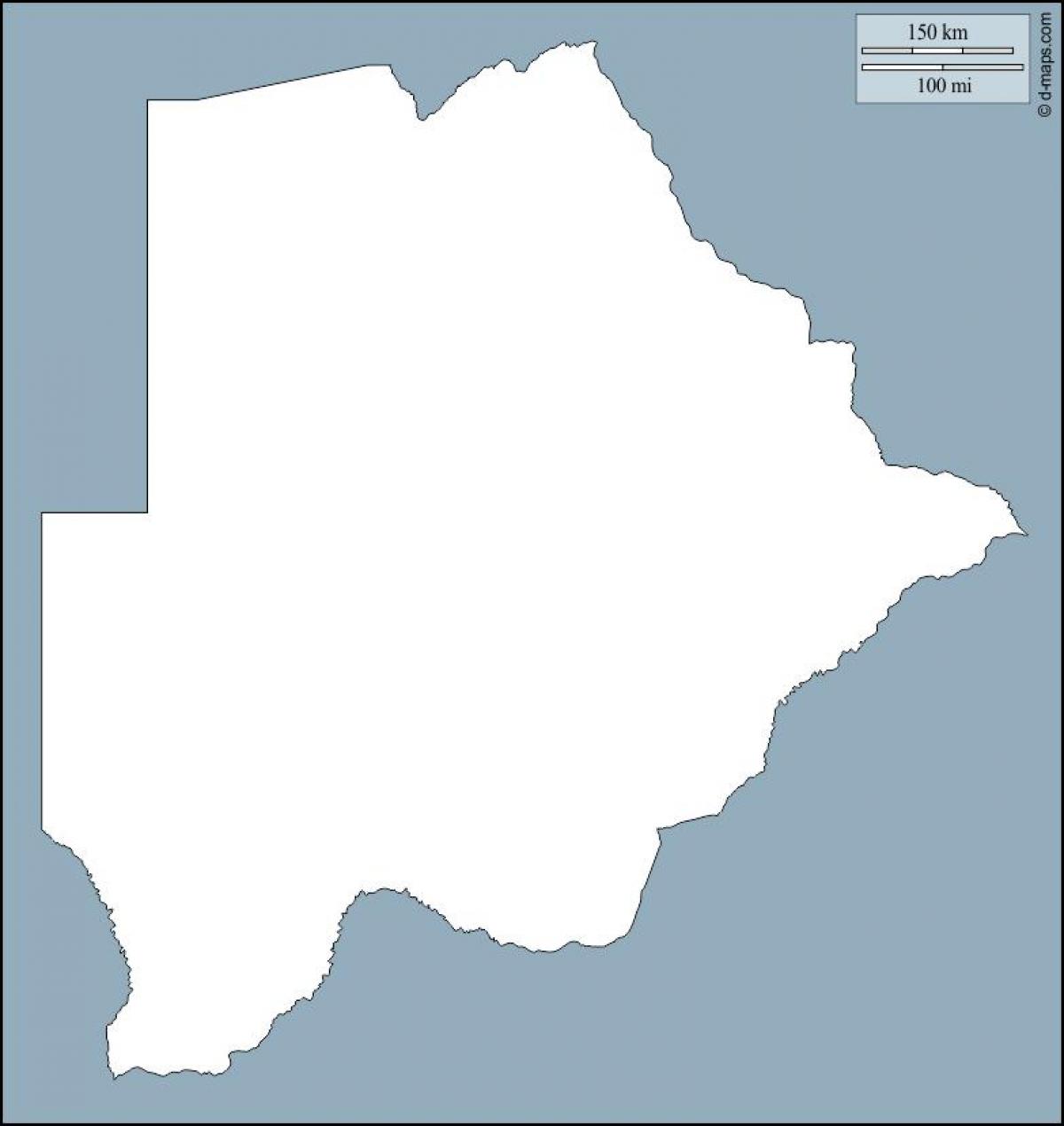 kaart van Botswana kaart overzicht