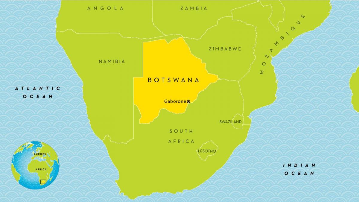 Botswana Landkaart Kaart Van Botswana Land Zuid Afrika Afrika