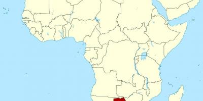 Kaart van Botswana-afrika